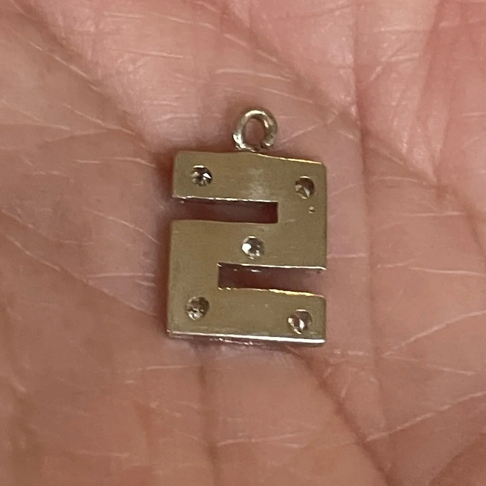 Antique 10k Diamond Initial “S” Pendant - Picture 2 of 7